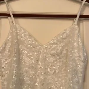 open lace back dress Dress the Population Womens Emery Dress, White, Large US at Amazon Women's  Clothing store